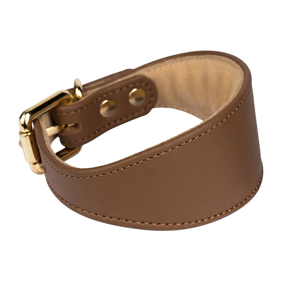 Collar for small dogs in caramel – lien-paris