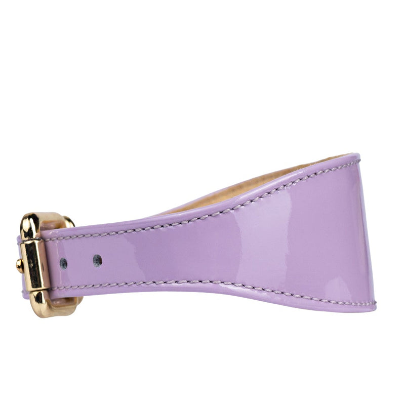 Lurcher Leather Сollar soft Violet Patent side view