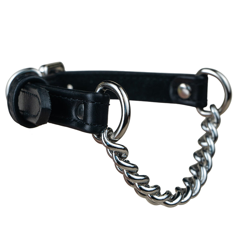 Black collar with chain