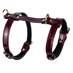 Burgundy Patent Leather Dog Harness