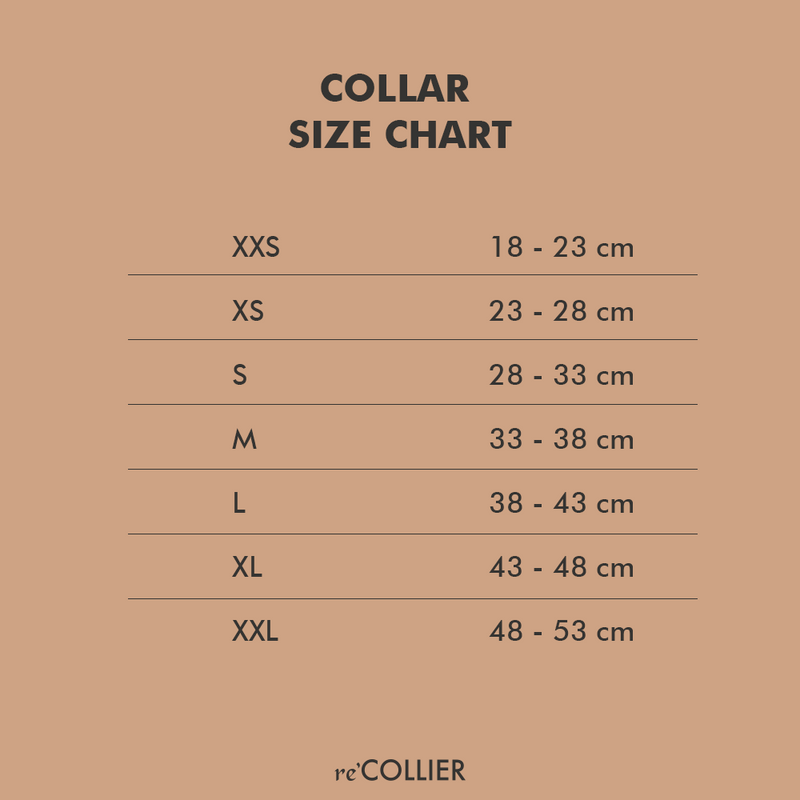 recollier collar size chart