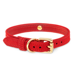 Velvet Red Collar Scarlett with Metal Heart Another Side