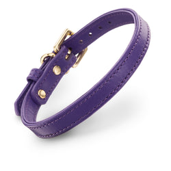 Dog Leather Purple Collar