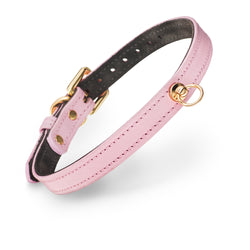 Dog Pink Collar with Metal Ring