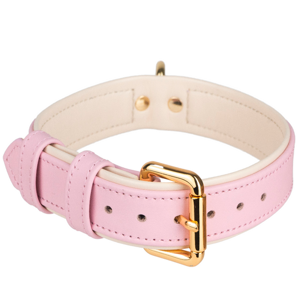 Pink-Beage Pet Collar