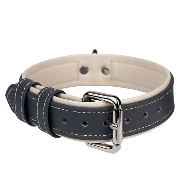 Steel-Beige Pet Collar