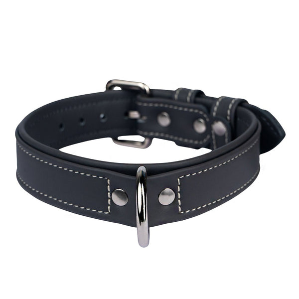 Leather Steel Dog Collar