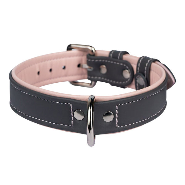 Leather Steel-Lotus Dog Collar