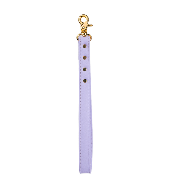 purple short leather leash