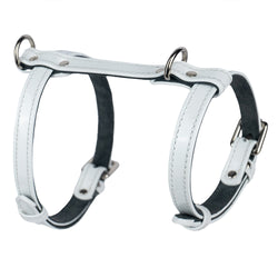 White Patent Leather Dog Harness
